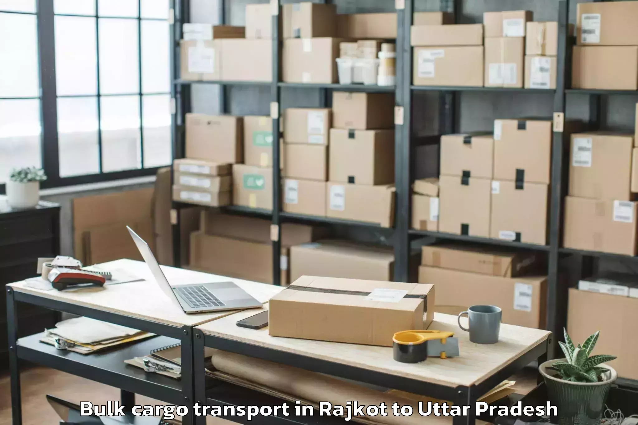 Top Rajkot to Barkhera Kalan Bulk Cargo Transport Available